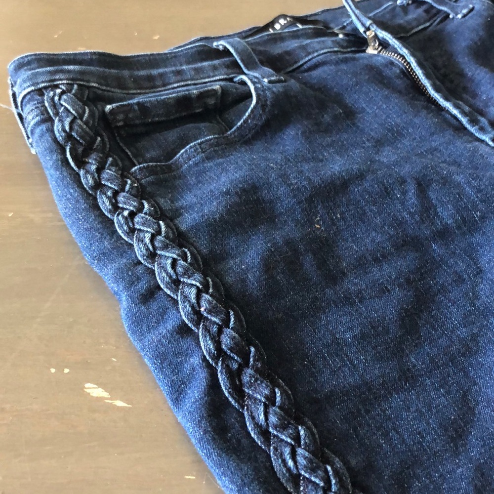 J Brand a Jeans with braid down side of leg.